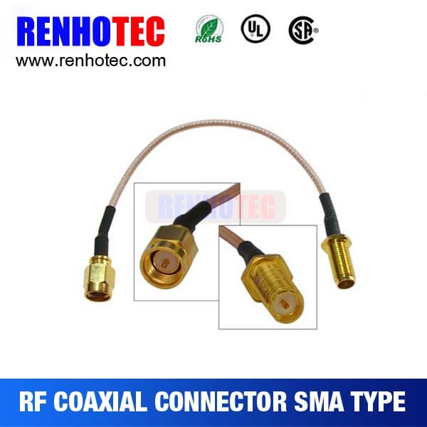 Gold Plated 75 Ohm F Female to 50 Ohm SMA Male Audio Adapter